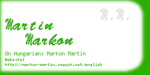 martin markon business card